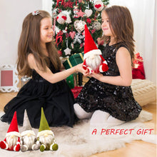 Load image into Gallery viewer, Leipple Gnome Christmas Ornaments - Christmas Gonk Decoration Handmade Swedish Tomte Gnomes Plush Scandinavian Santa Elf Table Ornaments (short legs)