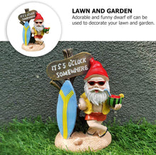 Load image into Gallery viewer, Aopek Garden Gnomes Outdoor Funny-It is 5 O'clock Somewhere Gnome Resin Garden Decor for Lawn, Patio, Yard - Indoor Dwarf Sculpture & Humor Gift
