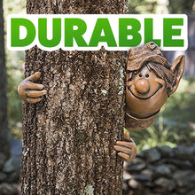 Load image into Gallery viewer, Garden Mile® Novelty Elf Tree Peeker Hugger Faces Resin Garden Ornaments Sculptures Fairy Garden Gnome Tree Lawn Yard Art Home Outdoor Decoration Weatherproof