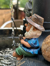 Load image into Gallery viewer, Fairy Garden Gnome Statues Miniature Dwarf Elf Fishing Figurines Outdoor Landscape Ornaments for Yard Lawn Pond Pool Riverside Decoration (Gnome)