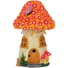 Load image into Gallery viewer, Porgeel Fairy House Solar Lights Waterrproof Resin Solar Fairy House Decorative Shaped Solar Garden Lights for Outside Patio Yard Decor Garden Ornaments