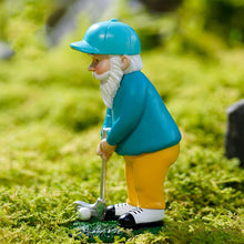 Load image into Gallery viewer, DEKKRYNFV Golfing Gnomes Statue Resin Garden Gnomes Statue Funny Outdoor Gnomes Figurine Patio Yard Spring Decorations