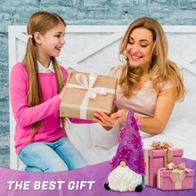 Load image into Gallery viewer, twinbling Solar Garden Outdoor Statues Gnome with Green Flower Lights, Resin Lawn Decor, Gnomes Decorations for Yard, Patio, Home, Balcony (Purple)