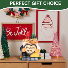 Load image into Gallery viewer, HERCHR Garden Gnomes: Funny Couple in Love - Outdoor Decoration Statue, 4.7×2.8×5.7in, Perfect for Home Garden Patio Lawn