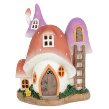 Load image into Gallery viewer, Azuma Solar Power House Garden Decoration Resin Ornament LED Light - Mushroom House