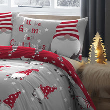 Load image into Gallery viewer, Fusion Christmas - Xmas Gonks - 100% Brushed Cotton Duvet Cover Set -2 pieces, Single Bed Size in Silver, GFCSV11PZU, Gnome Silver