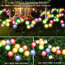 Load image into Gallery viewer, XRR Solar Garden Lights, 2Pack 6LED Solar Firefly Lights Vibrant Solar Powered Starburst Swaying Lights Outdoor, Waterproof Christmas Landscape Stake Lights for Yard Patio Pathway Lawn(Multi-Color)
