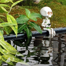 Load image into Gallery viewer, Fairy Garden Gnome Statues Miniature Dwarf Elf Fishing Figurines Outdoor Landscape Ornaments for Yard Lawn Pond Pool Riverside Decoration (Skeletons)