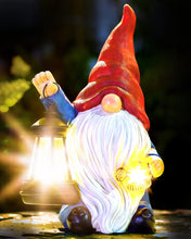 Load image into Gallery viewer, Vereemy Solar Gnomes Statues with Watering Can LED Lights Lantern Garden Decor Birthday Outdoor Gifts for Women Mom Art Resin Gnomes Sculpture for Yard Porch Patio Lawn Yard,Lantern Watering Can