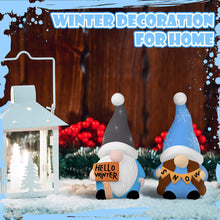 Load image into Gallery viewer, Seenelling 2 Pack Winter Gnomes Ready to Paint Your Own Gnome Statues 4'' DIY Winter Unpainted Ceramics Figurines Kit Blank Paintable Ceramics for Art Crafts Winter Christmas Decor