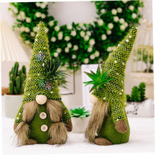 Load image into Gallery viewer, 2PCS Summer Succulent Gnomes Plush Green Plants Gnomes Tiered Tray Decor Green Gonk Gnome Summer Succulent Gnomes Plush