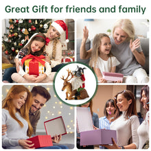 Load image into Gallery viewer, VChymm Garden Gnome Statues Resin Gnome Sitting On Deer Statues Solar Lights Outdoor Telescope Gnome Gifts for Yard, Patio Decor Gift (Deer Gnome)