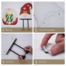 Load image into Gallery viewer, TERESA'S COLLECTIONS Large Standing Santa Gonks, 61cm Outdoor Christmas Decorations, Metal Gnome Ornaments for Home, Pathway, Porch, Red