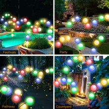 Load image into Gallery viewer, XRR Solar Garden Lights, 2Pack 6LED Solar Firefly Lights Vibrant Solar Powered Starburst Swaying Lights Outdoor, Waterproof Christmas Landscape Stake Lights for Yard Patio Pathway Lawn(Multi-Color)
