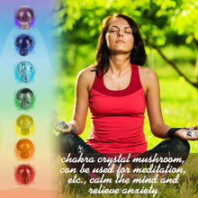 Load image into Gallery viewer, 48 Pcs Mini Crystal Mushroom Gemstone Sculpture Decor Carved Witch Mushroom Polished Crystal Cute Mushroom Stones for Witchcraft Supplies Home Garden Lawn Meditation Flower Pot Decor(Fresh Style)