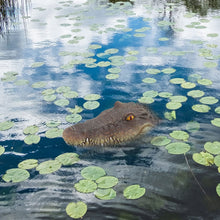 Load image into Gallery viewer, Rehomy Pond Floating Alligator Head Decoy Pool Accessories Detailed Fake Alligator Head for Pond Decoration and Protection (01)