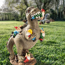 Load image into Gallery viewer, DIYANG Garden Dinosaur Eating Gnomes Statues Funny Gnome Resine Figurines Garden Art Ornaments for Indoor Outdoor Lawn Patio Yard Decor 01