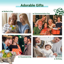 Load image into Gallery viewer, GIGALUMI Solar Turtle Garden Ornaments Outdoor Decor, Solar Garden Statue with Succulents and 7 LEDs Solar Lights, for Mum, Gifts for Mum, Gifts for Women(8.3 inch/ 21 cm)