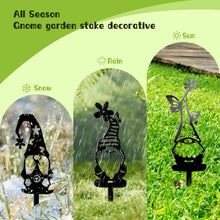 Load image into Gallery viewer, IFHFBI Metal Garden Gnomes Decor (3 Pack) - 12.5" Large Outdoor Decorative Stakes,Steel Funny Gnome Statues for Yard Art, Patio, Lawn, Spring & Easter Outdoor Decorations