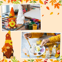 Load image into Gallery viewer, Barydat 4 Pcs Fall Gnome Ceramic to Paint Kit 5 Inch Ready to Paint Your Own Ceramic Gnome Statues Thanksgiving DIY Unpainted Ceramic Gnome to Paint Ceramic Crafts with Paint Strips Brush for Adults
