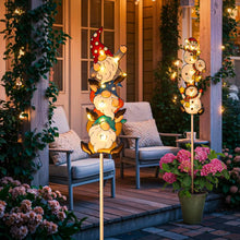Load image into Gallery viewer, Homeimpro Christmas Solar Outside Decorations Holiday Lights Yard Garden Gnomes Snowman Pathway Stake Lights with 18 LED Waterproof Lawn Outdoor Xmas Gifts for Mom Women (2Pack)
