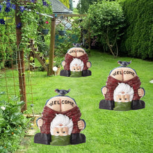 Load image into Gallery viewer, Welcome Garden Gnomes Ornaments-Garden Gnome Statue,Funny Waterproof Resin Dwarf Craft for Lawn Ornaments (Green)