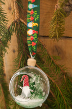 Load image into Gallery viewer, Anniversary House 1m Christmas Cake Ribbon, Festive Gonk Decorations, Green and Gold Festive Cake Decorations, Gold Merry Christmas Topper, BX380