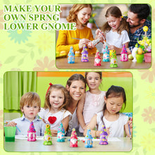 Load image into Gallery viewer, Arrowbash 6 Pcs Spring Ceramics to Paint Ready to Paint Your Own Gnome Statues 5.12 Floral Theme Paintable Figurines DIY Unpainted Sunflowers Ceramics Plaster Crafts Kit with Brush Palette Paint