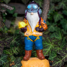 Load image into Gallery viewer, Redwix Pilot Garden Gnome 11.1" x 4.7", Funny Gnome Airplane Yard Decorations Outdoor, Pilot Gifts, Aviation Decor