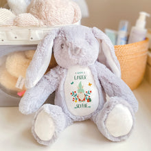 Load image into Gallery viewer, Pomchick - Personalised Happy Easter Gift Bunny with Name | 35 Cm | Easter Gnome| Baby Keepsakes | Gonk Teddy | Soft Plush Rabbit Toys Girl Boy 1st