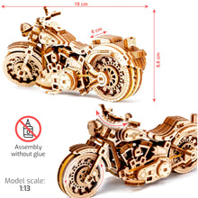 Load image into Gallery viewer, WOODEN.CITY Cruiser V-Twin, DIY Wooden 3D Puzzle, Wooden Motorbike Model Kit, Detailed Engine with Rubber Motor, Puzzles for Adults