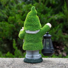 Load image into Gallery viewer, ANYUETE,Flocked Garden Outdoor Gnome Statues Decor with Solar Lights ,Large Funny Gnome Garden Figurines for Outside Patio Yard Lawn House Farmhouse Sculptures Decorations Gifts