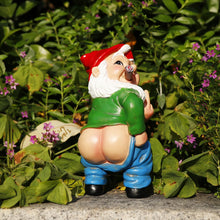 Load image into Gallery viewer, Funny Garden Gnome Statue Outdoor Decor, Middle Finger Figurine Decorations, Naughty Smoking Wizard Gnome Statue, Funny Gnome Figurine for Lawn Yard Balcony Porch Patio Home Ornaments Garden Gifts