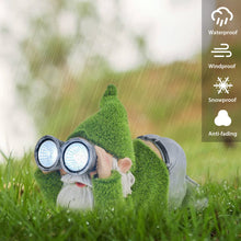Load image into Gallery viewer, TERESA'S COLLECTIONS Garden Ornaments Outdoor, Lovely Spying Gonks Using Telescope with Solar Lights, Waterproof Resin Gonks Ornaments, Indoor Outdoor 26.5CM