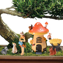 Load image into Gallery viewer, Sparkle Race Fairy Garden Accessories Kit with Miniature Figurines, Fairy Village Kit for Kids, Gnomes Garden Decorations, Outdoor & Indoor Ornaments