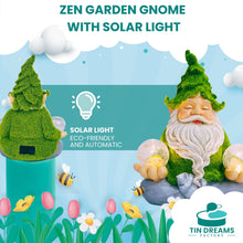 Load image into Gallery viewer, TIN DREAMS FACTORY | Zen Gnome with Solar Light – Decorative Garden Figure in Resin – Gnome with Luminous LED Ball – Original Ornament for Garden, Terrace, and Patio