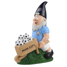 Load image into Gallery viewer, FOCO EPL FOOTBALL MANCHESTER CITY FC WHEELBARROW GARDEN GNOME 10.5" ORNAMENT INDOOR/OUTDOOR