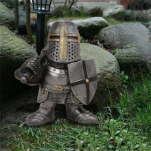 Load image into Gallery viewer, Knight Gnomes Guard Garden Gnome Ornaments Outdoor Medieval Crusader Knight Suit Statue Waterproof Resin Ornament for Yard Lawn Garden Decorations (D)