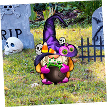 Load image into Gallery viewer, BESPORTBLE 3pcs Halloween Gnome Signs Festive Outdoor Acrylic Decorations for Lawn Garden Halloween Stake Decor for Boys and Girls Adults