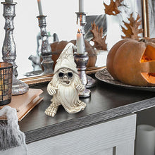 Load image into Gallery viewer, Vriusi Skeleton Gnome Decor, Skull Dwarf Sculptures, Resin Skeleton Gnomes, Retro Skeleton Gnomes, Skull Dwarf Figurines, Horror Halloween Ornaments, Garden Skeleton Gnomes, Halloween Garden Decor, Sk