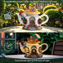 Load image into Gallery viewer, twinbling Mushroom Fairy House Garden Decor Solar Light – Outdoor Gnome Statue with Squirrel, Resin Teapot Decorative Figurine for Patio, Lawn, Yard & Balcony, for Women, Mom, and Home