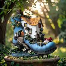 Load image into Gallery viewer, Garden Hanging Ornament Acrylic Gnome Shoe Yard Art Indoor Outdoor Decorative Unique Design For Home Patio (Blue, 30X20cm)