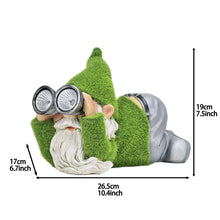 Load image into Gallery viewer, TERESA'S COLLECTIONS Garden Ornaments Outdoor, Lovely Spying Gonks Using Telescope with Solar Lights, Waterproof Resin Gonks Ornaments, Indoor Outdoor 26.5CM