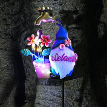 Load image into Gallery viewer, Solar Stake Lights Outdoor, Cartoon Gnome Solar Garden Stakes, Waterproof LED Landscape Lighting, Twinkling Garden Decoration, Winter Christmas Yard Lights, Backyard Walkway Lighting, Decorative Solar