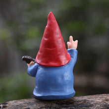 Load image into Gallery viewer, WSHMZYHOME Garden Gnome with Guitar Figurine, Red Hat, Blue Outfit, Indoor Outdoor Decorative Statue