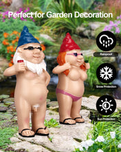 Load image into Gallery viewer, BBdis 2 PCS Garden Gnomes, 4.7 Inch Naughty Garden Gnome Funny Gnomes Statue for Home Indoor or Outdoor Lawn Gnome Decorations Housewarming Halloween