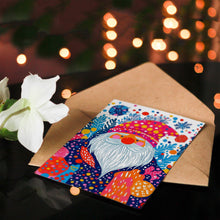 Load image into Gallery viewer, Wee Blue Coo Greeting Card Modern Folk Art Garden Gnome Vibrant Colourful Blank For Him Or Her Art Xmas Christmas Card