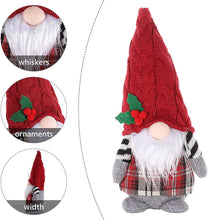 Load image into Gallery viewer, PERMORMAK 2Pcs Christmas Gnomes Decorations Set Handmade Santa Gnome Plush Ornaments Christmas gonk Dwarf Elf Household Felt Decoration Ornaments Valentine Day Thanksgiving Day Gift