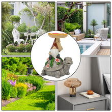 Load image into Gallery viewer, Garden Turtle Sculpture, Outdoor Lawn Ornament, Solar Turtle Decor, Solar Resin Figurine, Decorative Garden Light, Solar Turtle Feeder, Solar Powered Gnome Outdoor Yard Decor, Turtle Statue Feeder, S