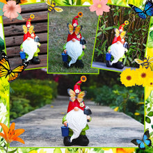 Load image into Gallery viewer, Arecyuer Gnomes Garden Statues Decor, Solar Waterproof Large Gnome with LED Lights Funny Garden Sculptures Outdoor Patio Yard Decorations Lawn Ornaments Gifts for Women Mom